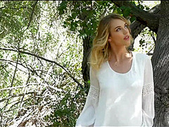 Blond Innocent Teen Model Masturbate In Forest - SoloAustria