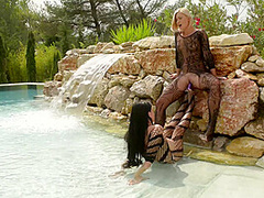 2 Mermaids - 1 Island: Hot Blonde And Brunette Enjoy Sexy Foot Play - PornWorld