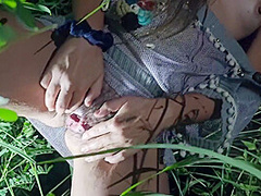 Exclusiv Pee In Savana Before Sun Rise# Net Dress N No Panties For Night Safari