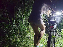 Exclusiv Pee In Savana Before Sun Rise# Net Dress N No Panties For Night Safari