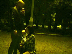 Kinky Couple Masturbates Together In A Public Park