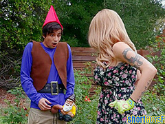 Short dwarf guy fucks busty bigass mature in her greedy cunt