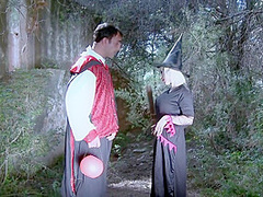 Halloween Threesome In The Woods With Busty Spanish Milf - Terry Kemaco And Gina Snake