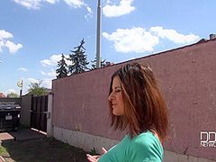 Salacious Outdoor Blowjob - Stunning Babe Sucks Cock in Garden - PornWorld