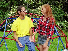 Bully Fucks Petite Redhead In A Park