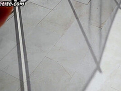 Petite 21yo chicks 3some fucked outdoor by big cock guy