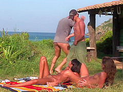 Famous Threesome At Farm - FemdomSex