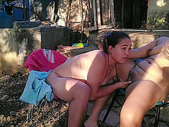 Disfrutando De Un Buen Sexo Con Mi Amante En Su Patio