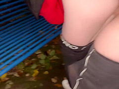 Spontaneous Fuck On A Bench With At Night