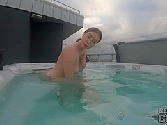 Beautiful Lika Back To Try Fantasy Dragon Dildo Underwater Jacuzzi
