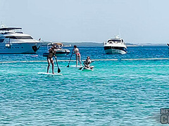 Beach Nude Chilling And Stretching On Vacation With Miss Pussycat Brilla Cherry