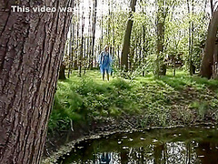 Deni Plays Perverted Games With Masked Men Outside