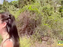 Strokes Black Cock In The Park With Rachel Rose