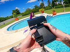 Uncut James, Val Steele And Valerica Steele - Goth Model Squirts And Gets Creampied During Photoshoot