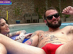 Bisexuals love fucking nympho bitch in tight pussy hole