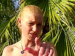 Blond Sheila Love To Pee Everywhere Outside On Terrace And In The Pool - SoloAustria