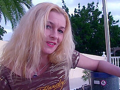 Blond Sheila Love To Pee Everywhere Outside On Terrace And In The Pool - SoloAustria