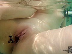 Hot Teen Kapri Smoking Then Underwater Pussy Cam Closeups Of Dildo Play