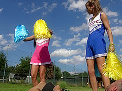 Cheerleader trampling fun by Femdom Austria