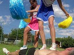 Cheerleader trampling fun by Femdom Austria