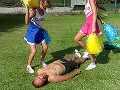 Cheerleader trampling fun by Femdom Austria