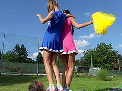 Cheerleader trampling fun by Femdom Austria