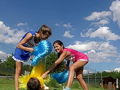 Cheerleader trampling fun by Femdom Austria