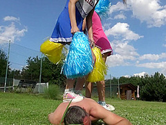 Cheerleader trampling fun by Femdom Austria