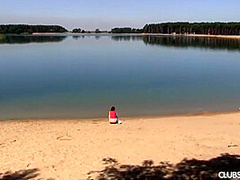 Two Beautiful Teens Get Naked On The Beach