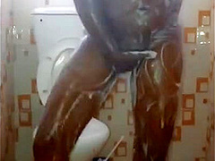 Real Africans - POV CellPhone Footage Gonzo Blowjob in Public Bathroom