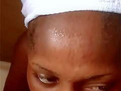 Real Africans - POV CellPhone Footage Gonzo Blowjob in Public Bathroom