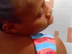 Real Africans - POV CellPhone Footage Gonzo Blowjob in Public Bathroom