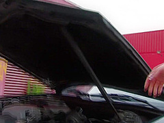 Workshop Guy Help Her With Car And Pussy - FemdomSex