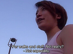 Gorgeous short hair Japanese amateur hot pants walk in public