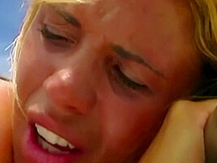 A Tanned Big Ass Of A Seductive Blonde Shakes While Receiving A Thick Dick