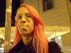 Crazy Pink Hair Latina Girl Lilian Get Eye Rolling Orgasm At Pickup Sex - German Scout