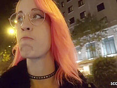 Crazy Pink Hair Latina Girl Lilian Get Eye Rolling Orgasm At Pickup Sex - German Scout