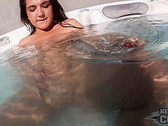 Underwater In A Rooftop Jacuzzi With Fresh New Girl Eveniya
