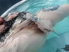 Naked Jacuzzi Underwater Masturbation With Hot New Girl Melonie