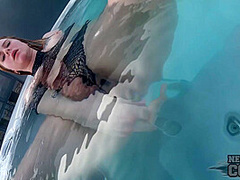 Naked Jacuzzi Underwater Masturbation With Hot New Girl Melonie