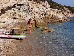He Piss Into My Open Pussy N I Pee His Lure For Better Bite # Nudism Adventure On Wild Beach 10 Min