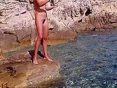 He Piss Into My Open Pussy N I Pee His Lure For Better Bite # Nudism Adventure On Wild Beach 10 Min
