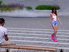 Skinny Chick Diligently Jumps On Dick During Casting - Lili Charmelle