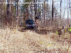 A Naked Blonde With A Juicy Pawg, Hairy Pussy, And Beautiful Legs In Pantyhose Walk Outdoor. Exhibitionism And Foot Fetish On Nature. 11 Min