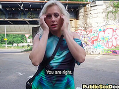 Amateur Czech mature in high heels fucked in public outdoor