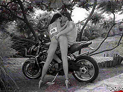 A Biker`s Ride: Horny Redhead Needs Her Pussy Stuffed! - PornWorld