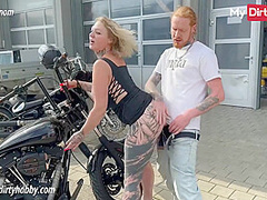 My Dirty Hobby - German amateur fucked in public by the biker