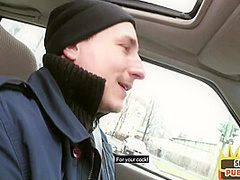 Outdoor amateur slut fucked in forest after cocksucking