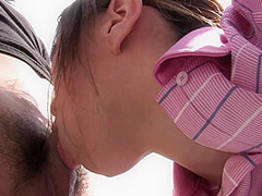 Sweet Japanese girl redefines the rules of golf with a blowjob by Outdoor Fucktivities