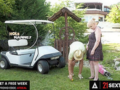 21 SEXTREME - Naughty Granny Gets Her Dusty Pussy Fucked By Her Golf Coach